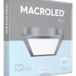 Plafón LED 18W Negro Redondo Frío Macroled