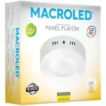Plafón LED 12W Negro Cuadrado Cálido Macroled