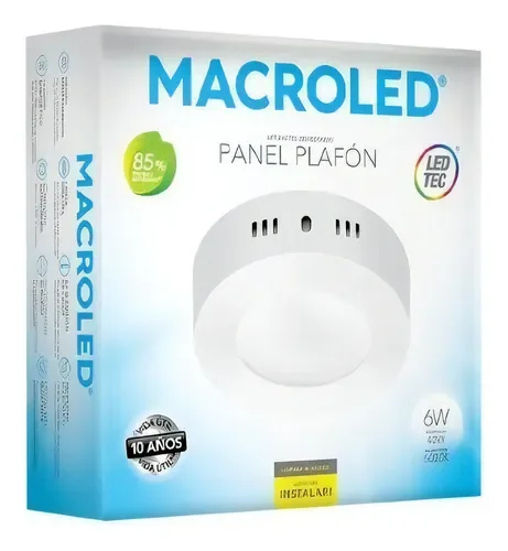 Plafón LED 6W Blanco Redondo Neutro Macroled
