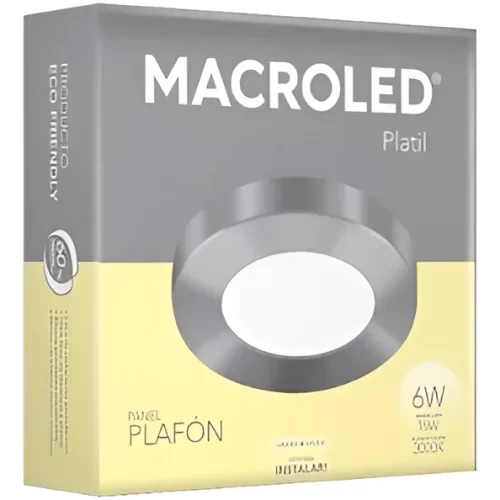 Plafón LED 6W Platil Redondo Cálido Macroled
