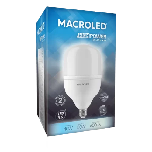 Lámpara LED 40W E27 A Potencia Fría Macroled Lámpara LED 40W E27 A Potencia Fría Macroled - Imagen 2