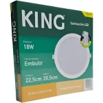 Embutido LED 18W Blanco Redondo Frío King