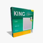 Plafón LED 24W Blanco Cuadrado Frío King