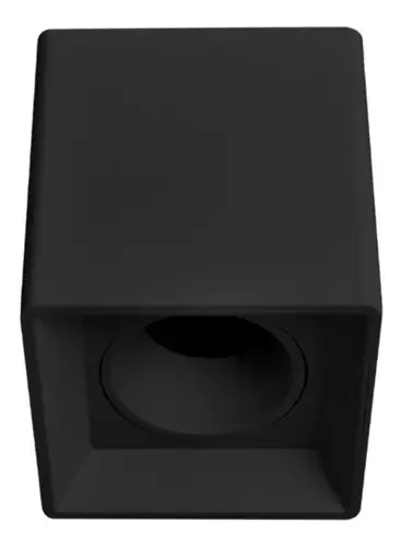 Plafón Cuadrado Dicro X1 Gu10 Negro Móvil King