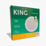 Plafón LED 12W Blanco Cuadrado Cálido King