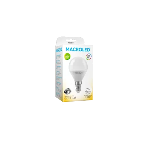 Lámpara LED 6W E14 Gota Cálida Macroled Lámpara LED 6W E14 Gota Cálida Macroled - Imagen 2