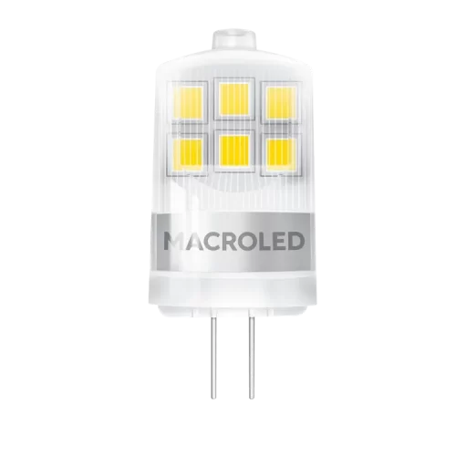 Lámpara LED Bi Pin 2W 12V G4 Cálida Macroled