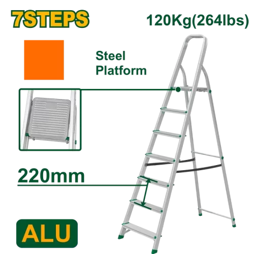 Escalera Tijera 7 Escalones 120kg Jadever