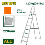 Escalera de Trabajo Tijera 6+1 Escal Aluminio 150kg Jadever