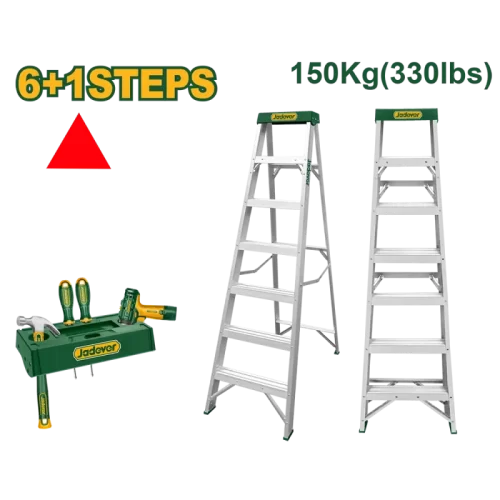Escalera de Trabajo Tijera 6+1 Escal Aluminio 150kg Jadever