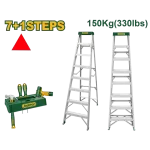 Escalera de Trabajo Tijera 6+1 Escal Aluminio 150kg Jadever