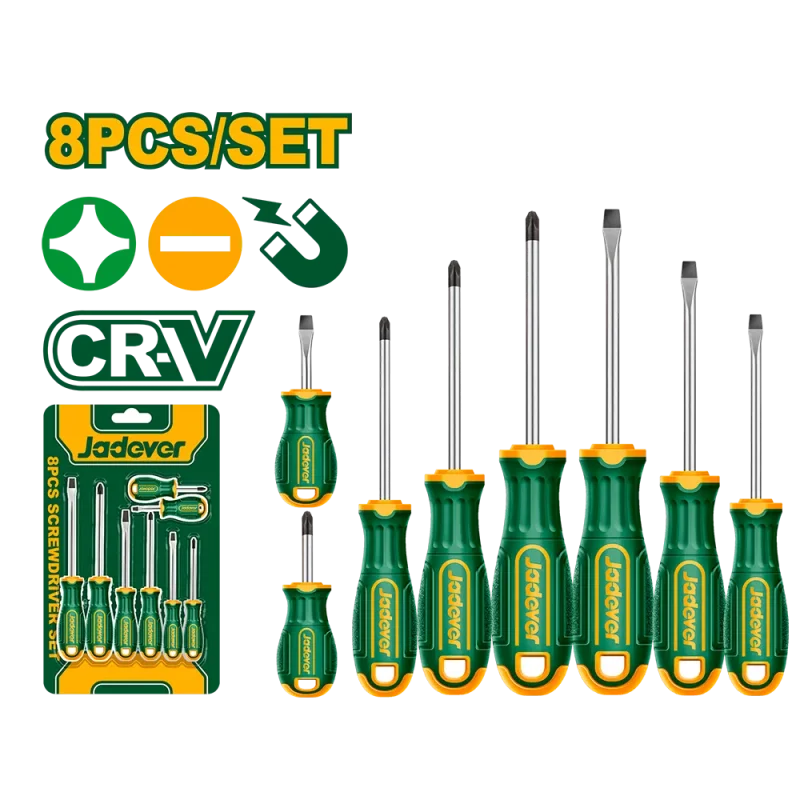 Destornillador Kit 8 Piezas 4 Planos 4philips Jadever Destornillador Kit 8 Piezas 4 Planos 4philips Jadever