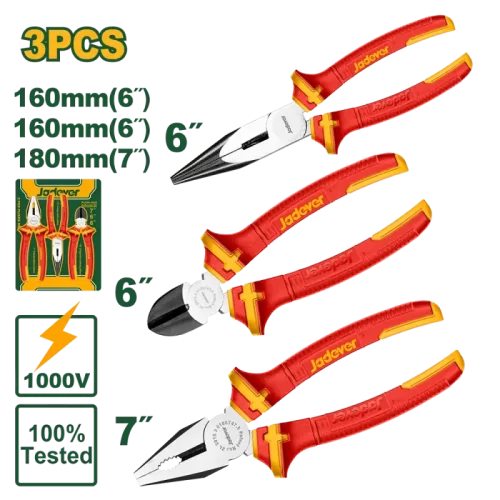 Pinzas Aisladas Kit 3 Piezas Jadever
