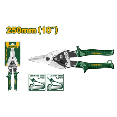 Tijera Chapa 10" Punta Recta Jadever