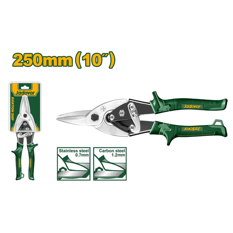 Tijera Chapa 10" Punta Recta Jadever