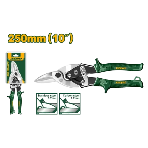 Tijera Chapa 10" Punta Curva Derecha Jadever