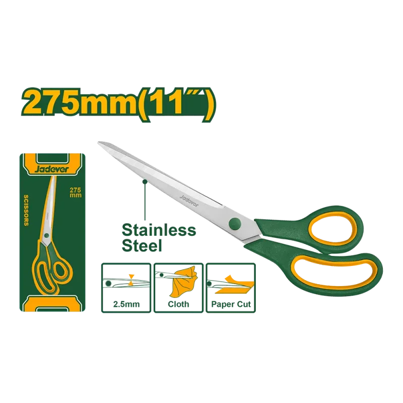Tijera Mango Ergonom 11" Acero Inox Jadever