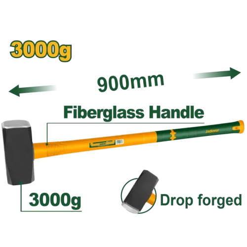 Masa 3 Kg Acero C45 Mango de Fibra Jadever