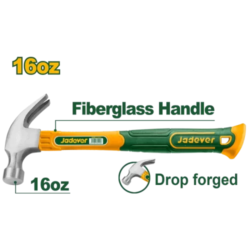 Martillo 450grs Galponer Acero C45 Mango de Fibra Jadever