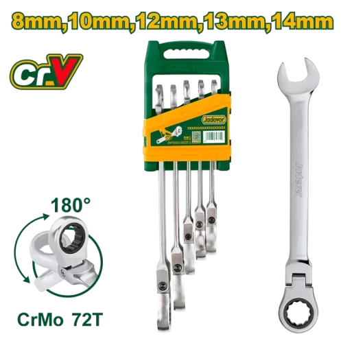 Llave Conmbinada Criket Kit 5 Piezas 8/10"/12/13"/14 Jadever