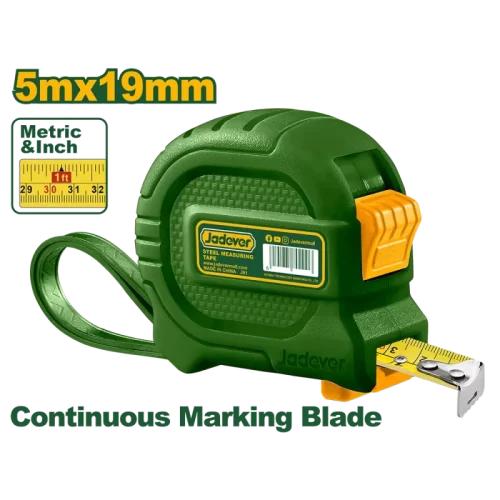 Cinta Métrica 5m X19mm Doble Botón Jadever