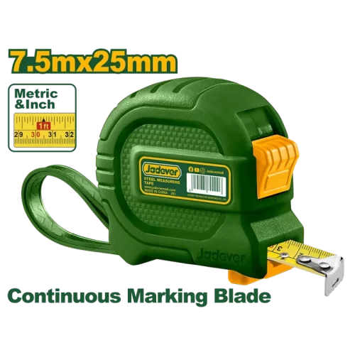 Cinta Métrica 7.5m X22mm Doble Botón Jadever