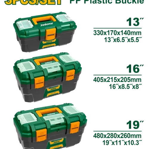 Caja Herramienta PVC Kit 13" 16" 19" Jadever