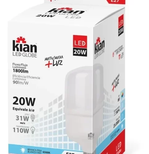 Lámpara LED 20W Mini Bulbón E27 Fría Kian