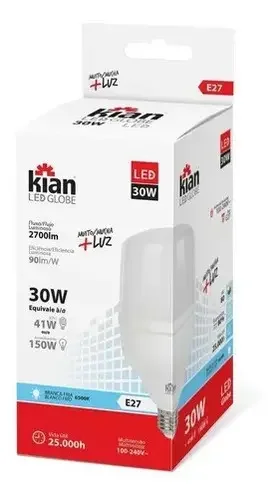 Lámpara LED 30W Mini Bulbón E27 Fría Kian