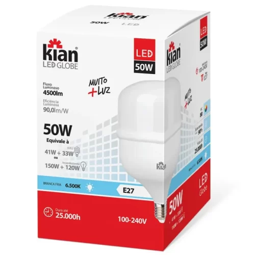 Lámpara LED 50W Mini Bulbón E27 Fría Kian