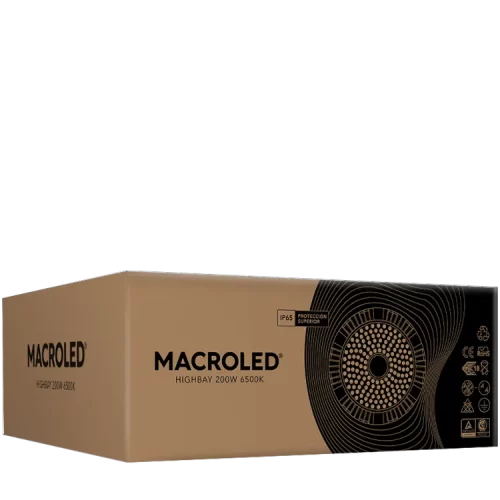 Pantalla LED 200W Highbay Galpone 6500kº IP65 Macroled - Imagen 4