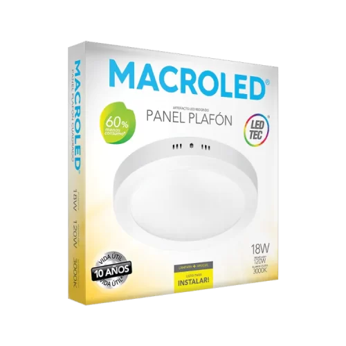 Plafón LED 18W Blanco Redondo Cálido Macroled Plafón LED 18W Blanco Redondo Cálido Macroled - Imagen 2