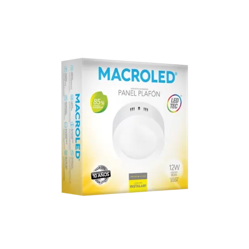Plafón LED 12W Blanco Redondo Cálido Macroled - Imagen 2