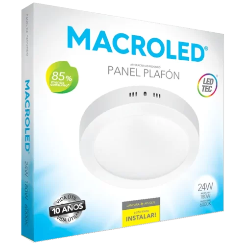 Plafón LED 24W Blanco Redondo Frío Macroled - Imagen 2