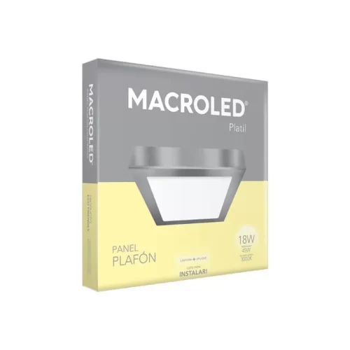 Plafón LED 18W Platil Cuadrado Cálido Macroled
