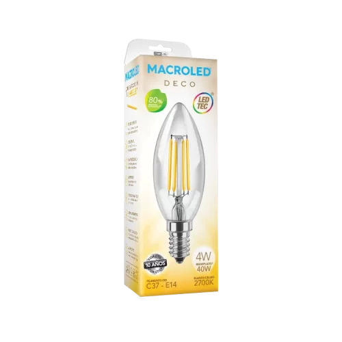 Lámpara LED 4W Velita Filamento E14 Macroled - Imagen 2