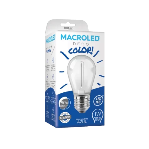 Lámpara LED 1W Filamento Azul Macroled Lámpara LED 1W Filamento Azul Macroled - Imagen 2