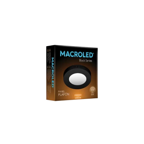 Plafón LED 6W Negro Redondo Cálido Macroled Plafón LED 6W Negro Redondo Cálido Macroled - Imagen 2