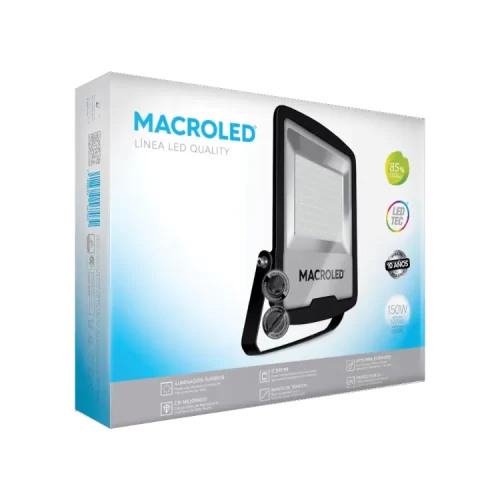 Proyector LED 150W IP65 50000hs 6500k Ik08 110lú Macroled - Imagen 2