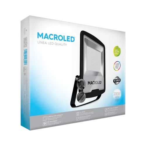 Proyector LED 200W IP65 50000hs 6500k Ik08 110lú Macroled - Imagen 2