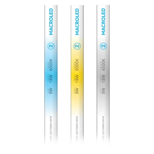 Tubo LED 9W 60 Cm Vidrio 220V Frío Macroled - Imagen 2