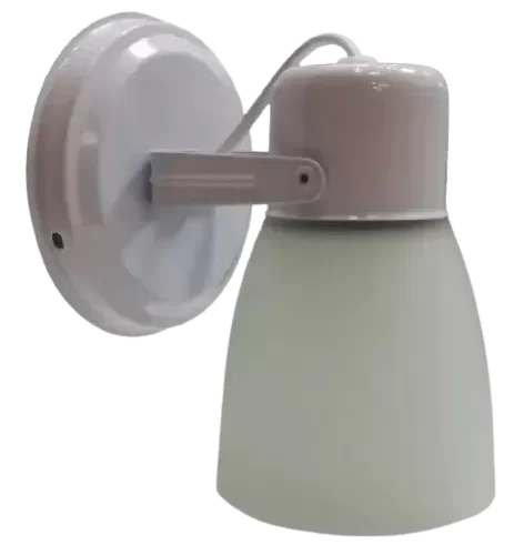 Aplique 1 Luz Base Red Blanco Tulip Polica Spotli San Justo