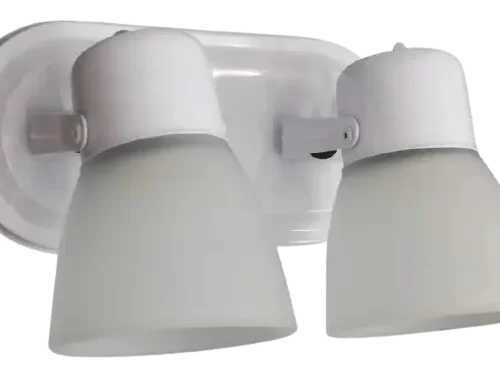 Aplique 2 Luz Base Ovalada Blanco Tulip Polica Spotli San Justo