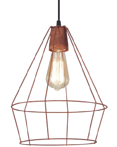 Colgante Jaula Diamante 1l D 25cm H 30cm Cobre San Justo